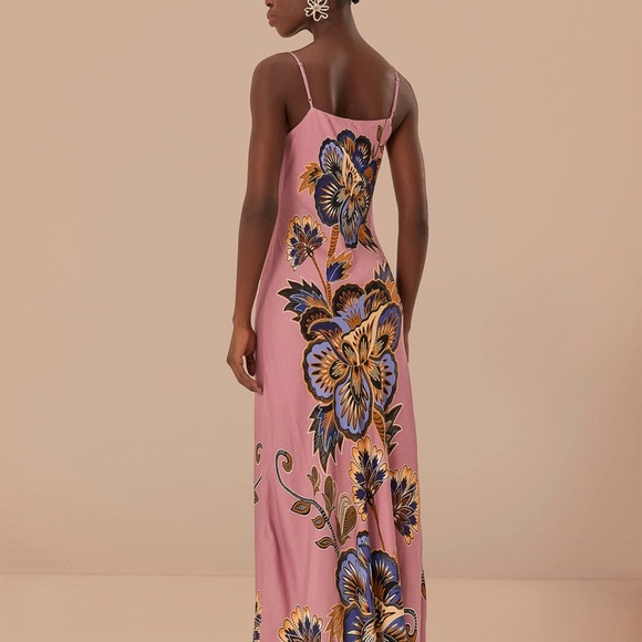 COPY - Farm Rio Pink Maxi Floral Lenzing Maxi Dress. New, never worn! - Picture 3 of 3